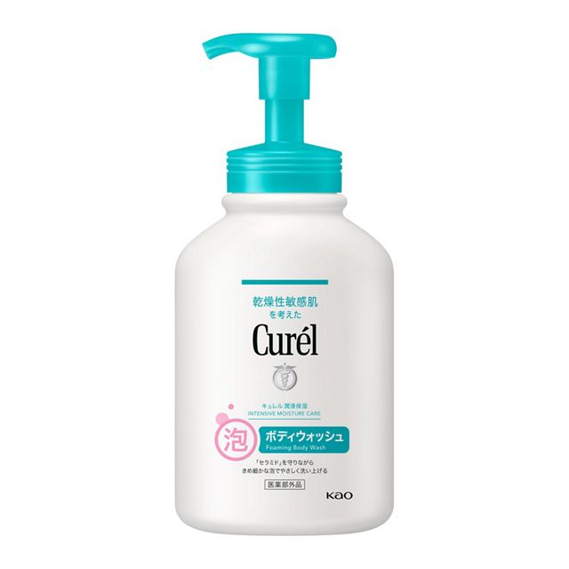 キュレル 泡ボディウォッシュ480mL|泡のまま手で洗う使い方・380mL詰替え